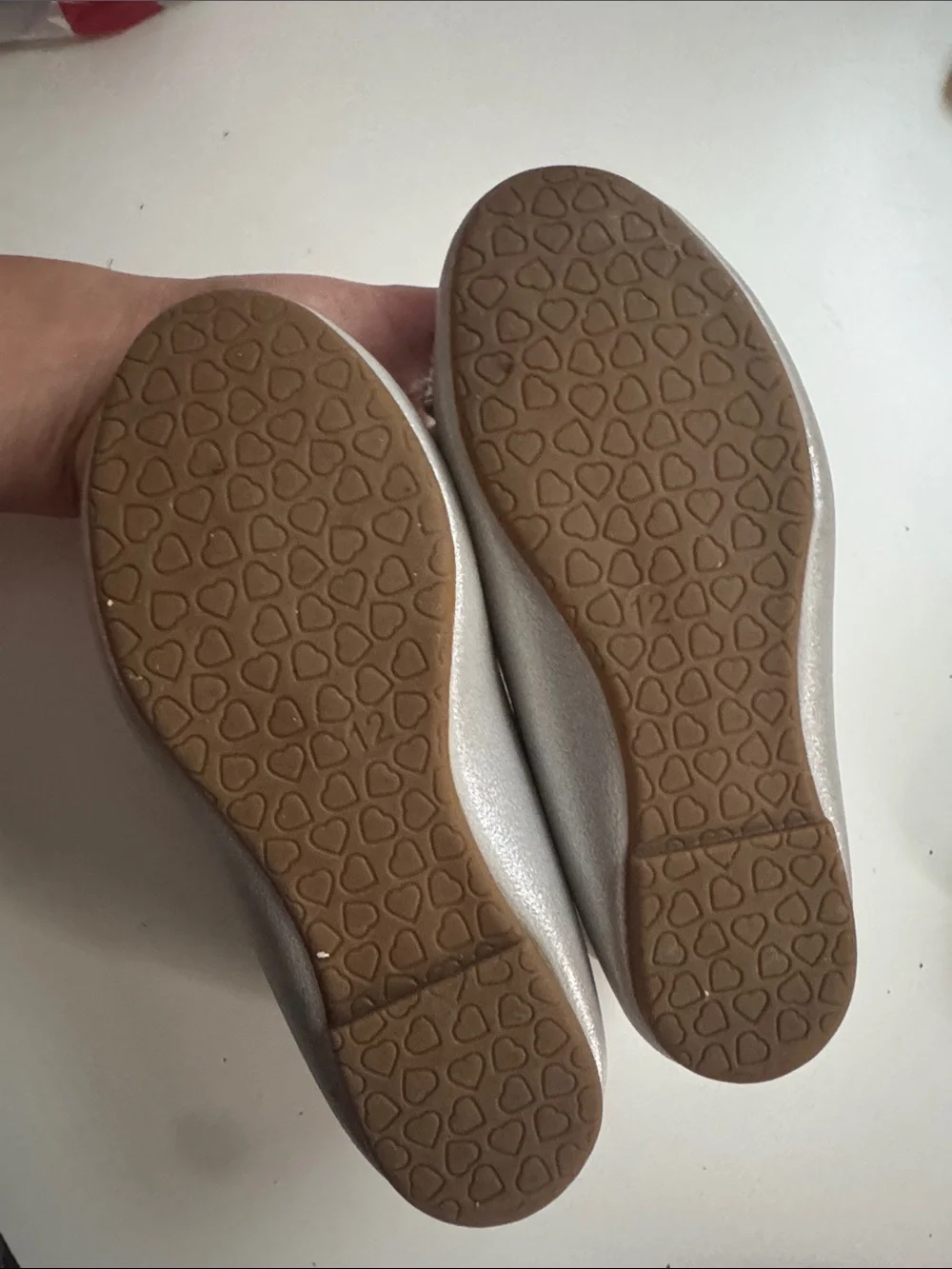 Rachel Shoes Silver Glitter Bow Mary Jane Flats for Girls